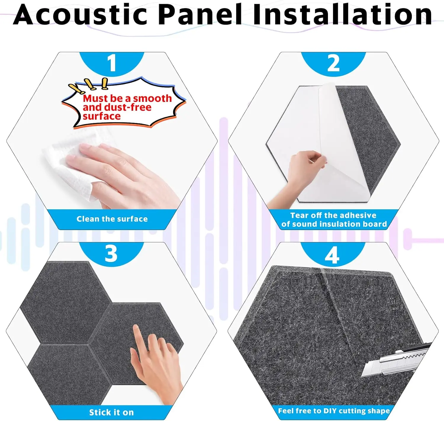 12mm V Groove Recycled Material Office Wall Screen Soundproof Noise Absorbing Ceiling Polyester Fiber Pet Acoustic Felt