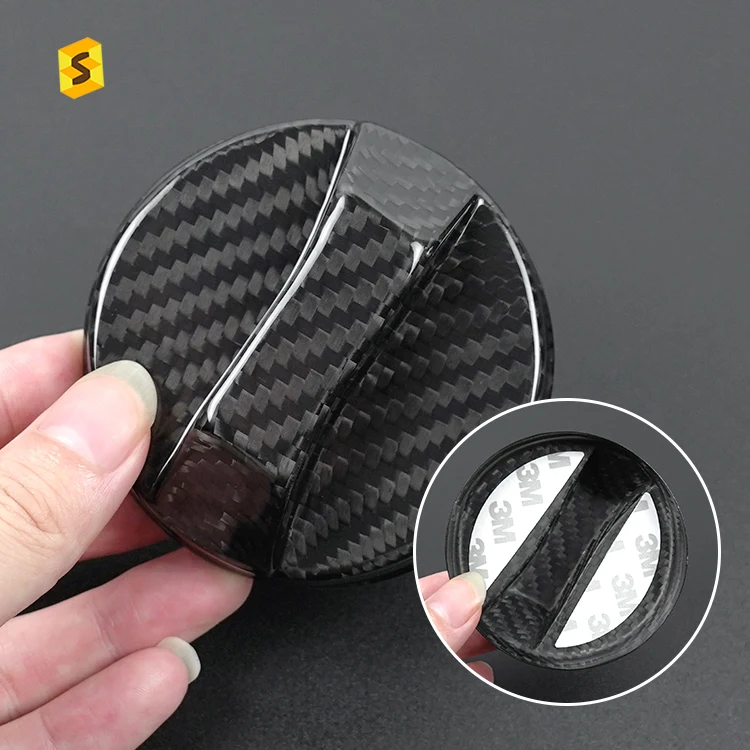 Shasha Carbon Fiber Car Inner Gas Fuel Tank Cover For Kia K2 K3 K5 KX7 Carbon Car Accessories