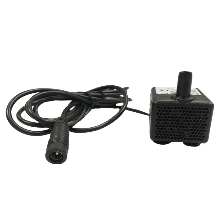 Long life low power high efficiency ultra-quiet CE 1-5W 0.5-2M 30-180LPH DC jack 12 volt mini submersible pet drink water pump