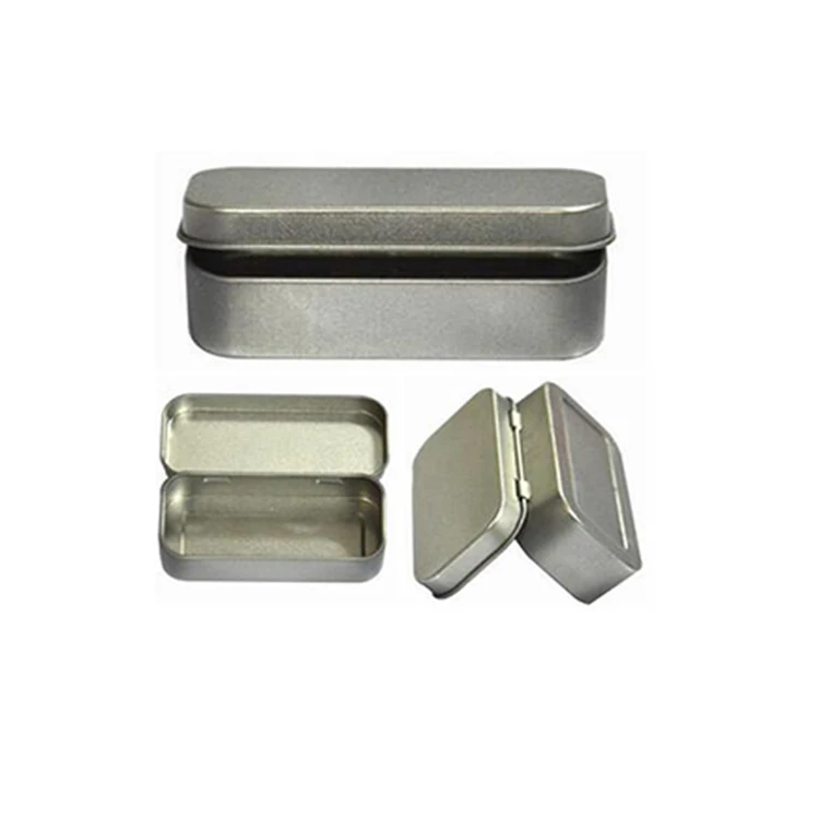 Custom Design Size Storage Gift Rectangle Hinged Metal Tin Box Packaging