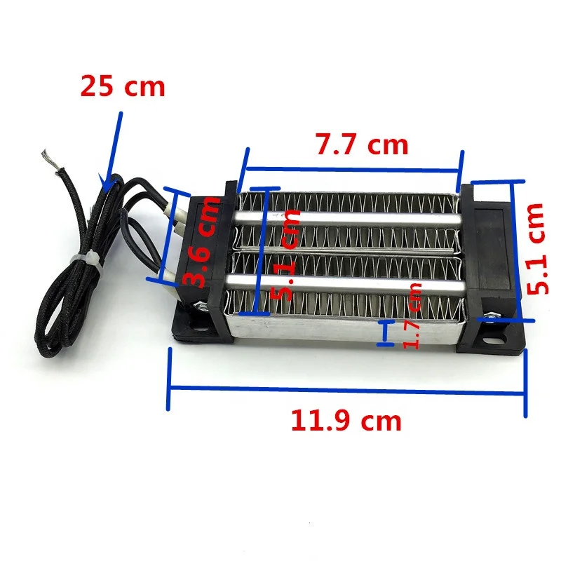 12 V (AC / DC) 200 W PTC Heaters Thermostatic Heating element Multipurpose Multifunction Air Heater Insulation heater