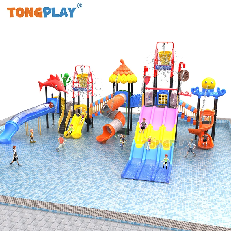 Water World Outdoor Playground Amusement Park Swimming Pool Water Park Large Plastic Water Slide For Children