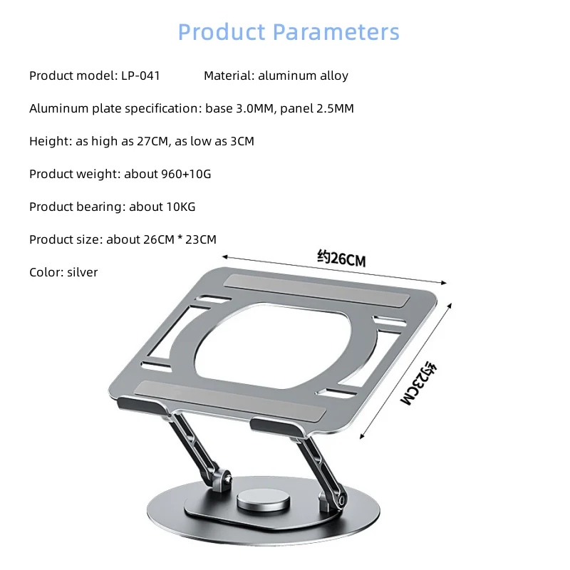 Computadora Portatil Soporte Para Laptop Travel Double Folding Computer Portable Foldable Adjustable Laptop Stand Holder