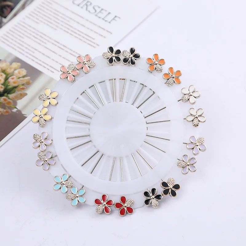 New Fashion Colorful Hijab Pins All Kinds of Shape Scarf Pin Brooches for Muslim Ladies