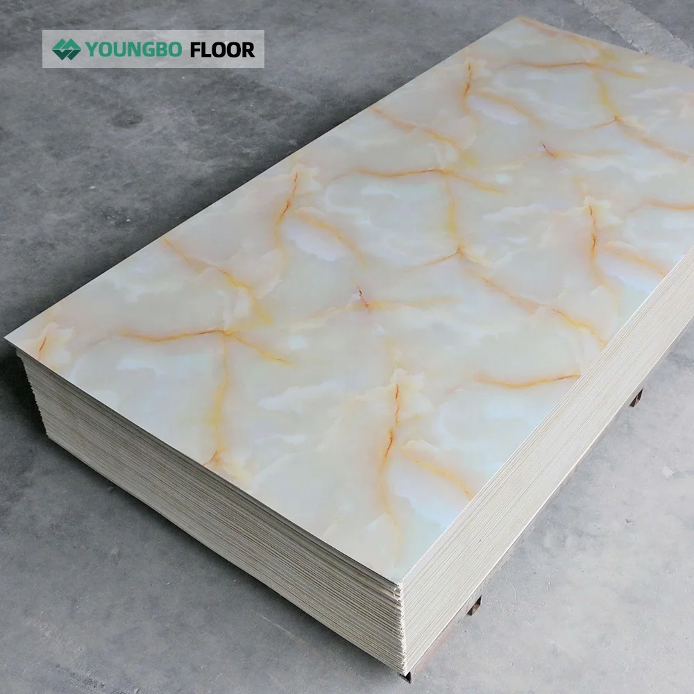 Hot Selling Wall Products Glossy PVC Marble UV Board Sheet Stone Plastic Composite UV Wall Board