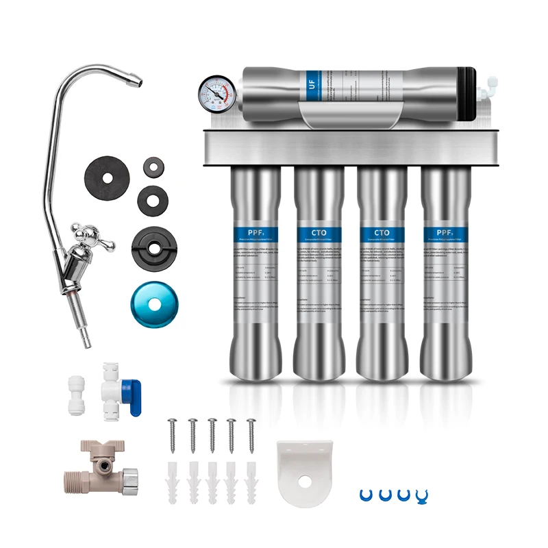 Purificador De Agua 5 Stages Filtration Under Sink Ultra Filtration Water Purifier Large Water Flow Portable Water Filter