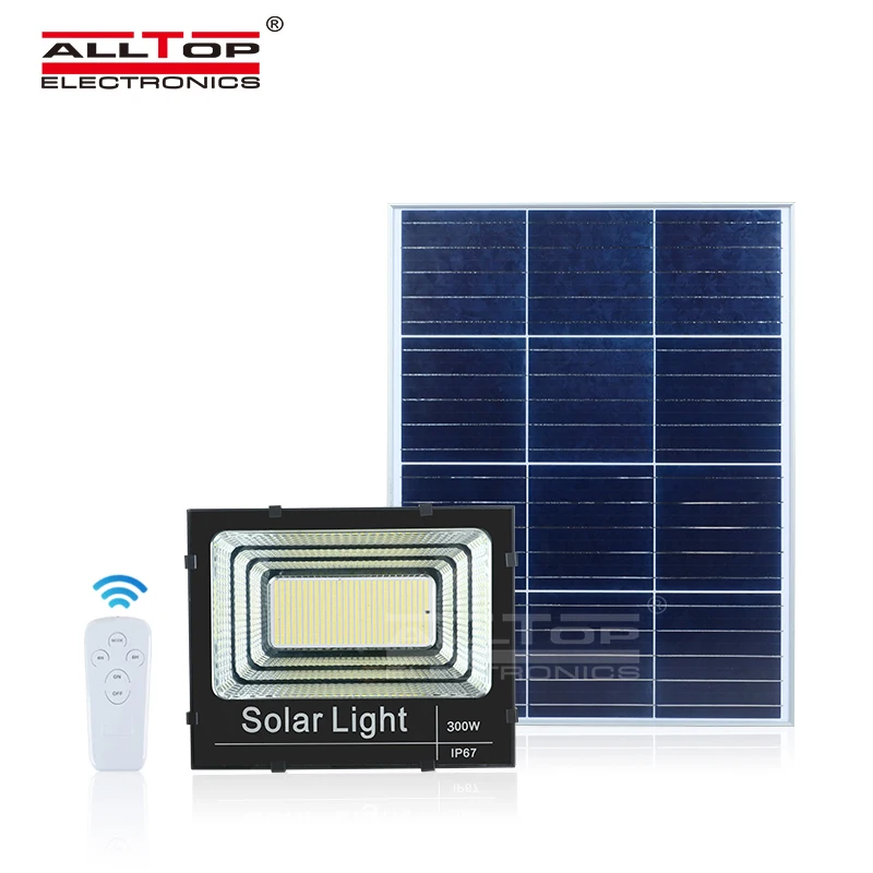 ALLTOP Most Powerful Outdoor Ip65 Aluminium Waterproof Marine 25w 40w 60w 100w 200w 300w LED Solar Flood