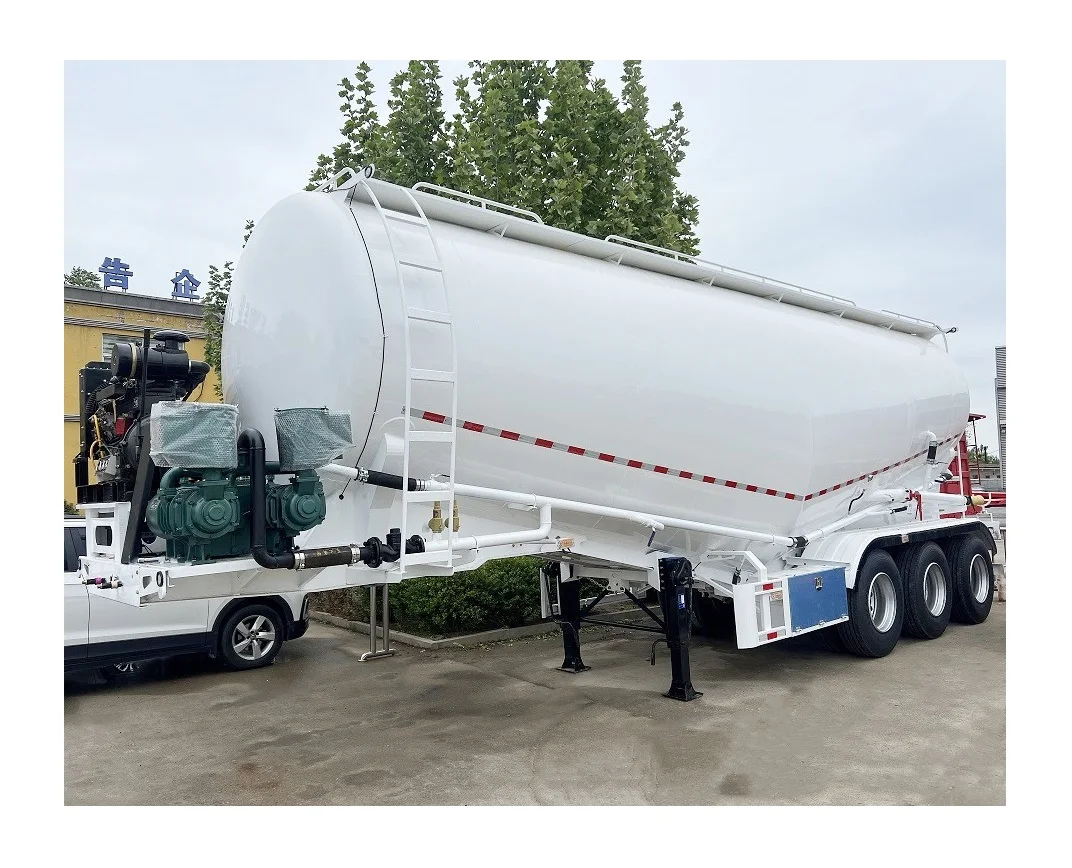 Shipping Powder Cement Tanker trailers V Type Cement Trailer 4 Axle Bulk Cement Tanker Semi Trailer