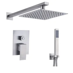 304 Stainless steel rainfall mist led rain mist shower head set Bathroom shower 8inch 10inch 12inch 16inch 20inch 24inch