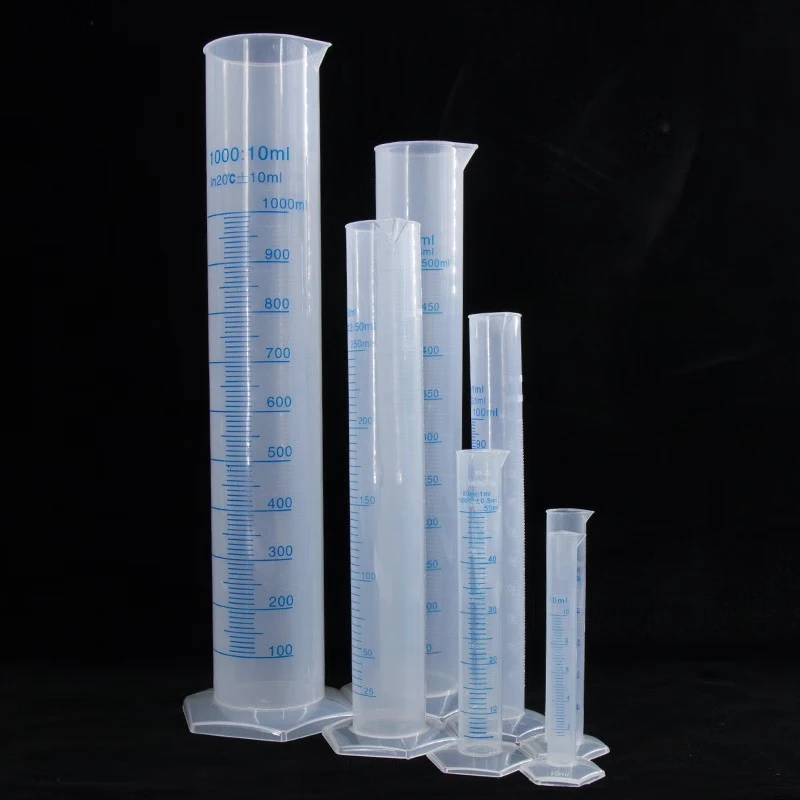 HYSTIC High quality Translucent Plastic Measuring Cylinder Graduated Cylinders For Lab Supplies
