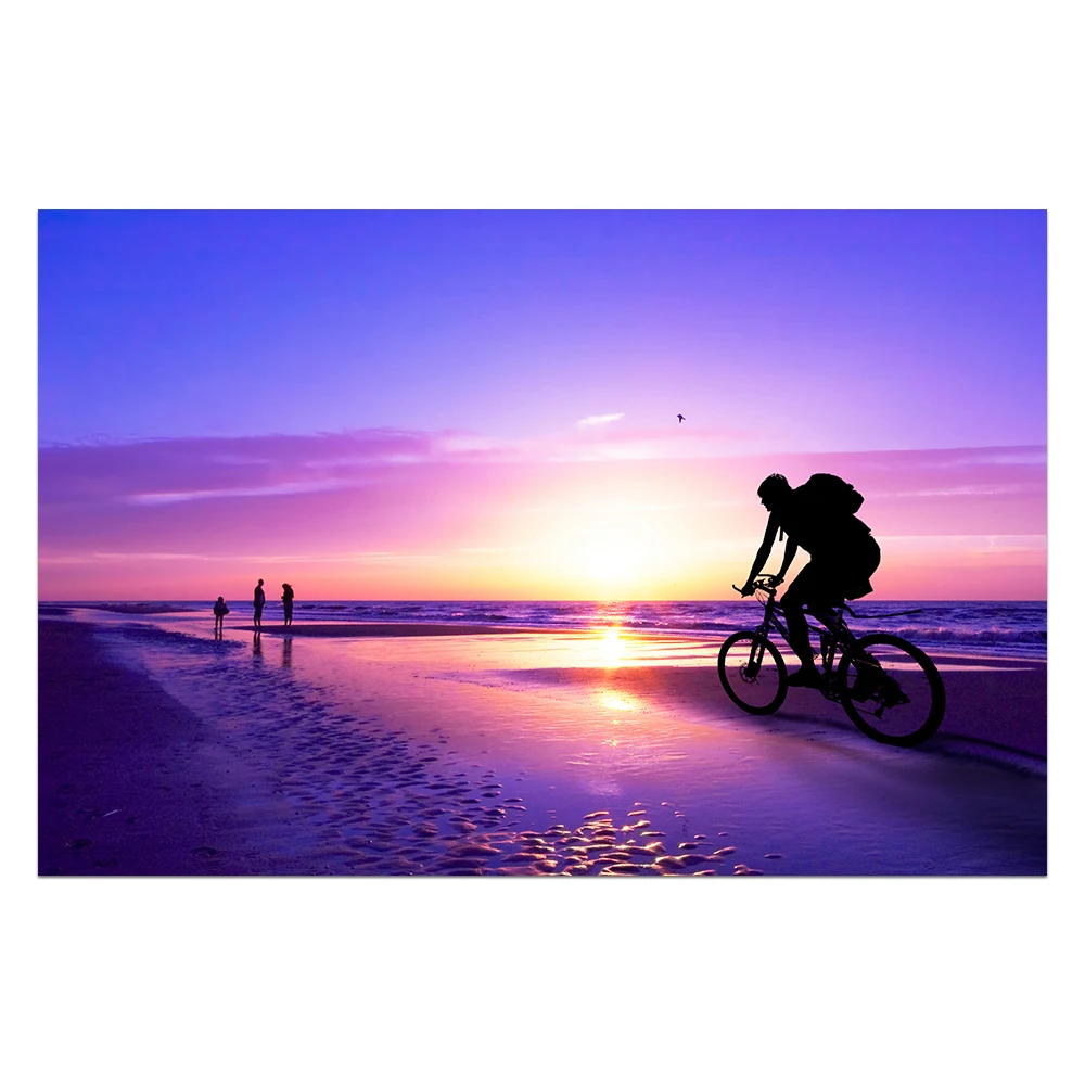 Custom Design Ocean Beach Scenery Sunset Seaside Printings Pictures On Canvas