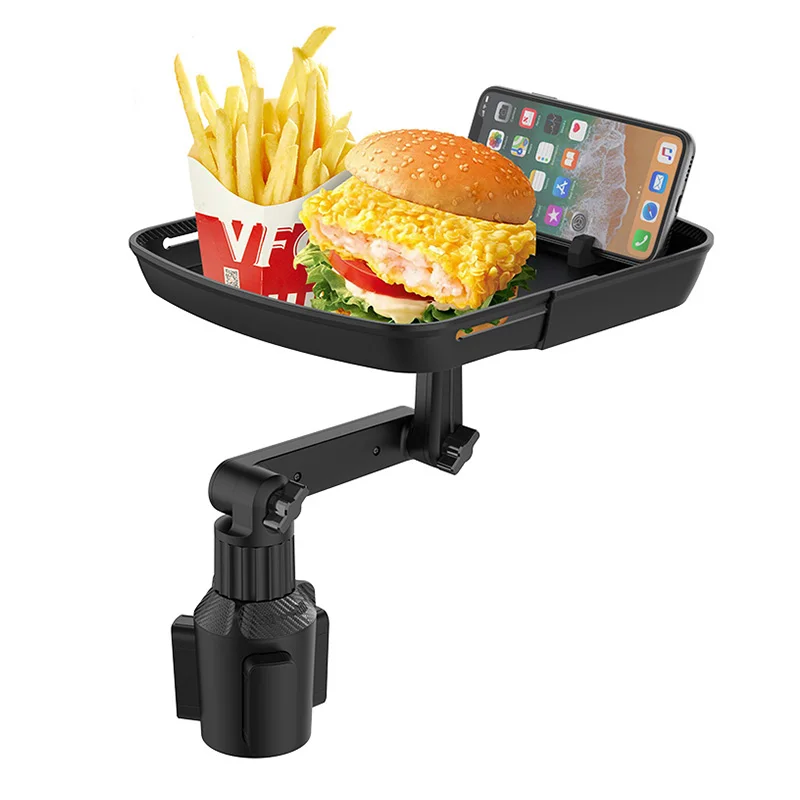 Cheap Price Car Center console 360 Degree Rotating Travel Multifunctional Car Eating Cup Holder Folding Tray Food Table