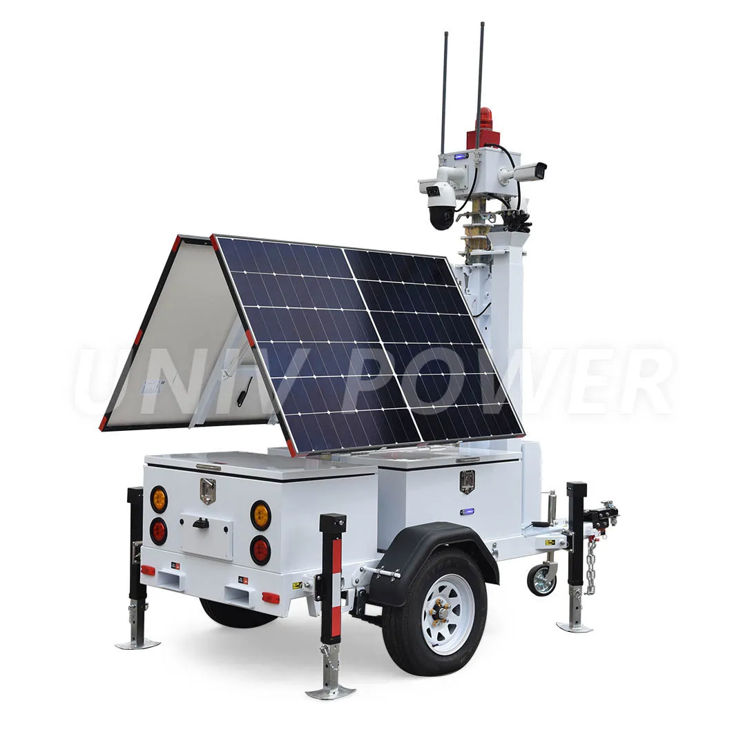 Mobile CCTV Trailer Camera solar security solution
