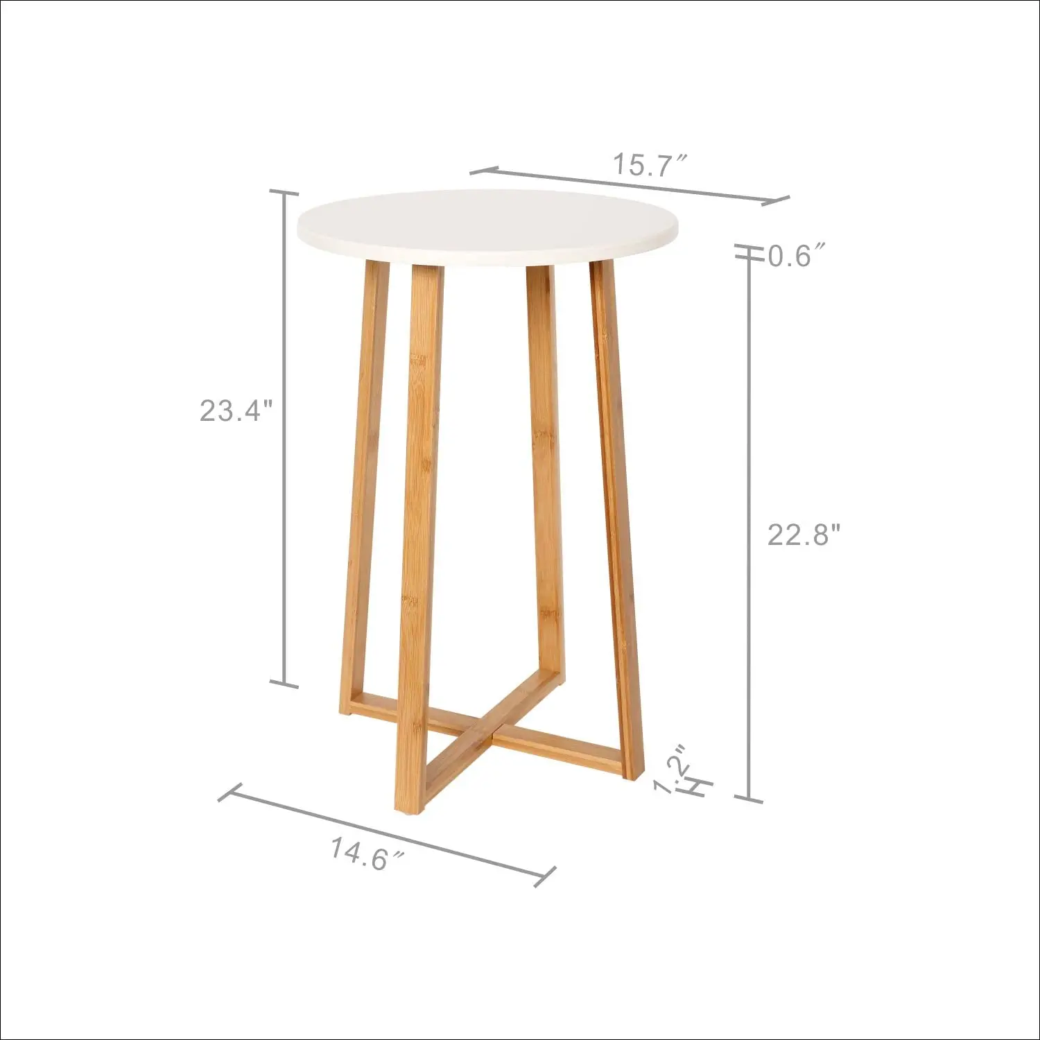 bamboo wood bedSide Table Modern Nightstand Round Side End Accent Coffee Table for Living Room Bedroom Balcony