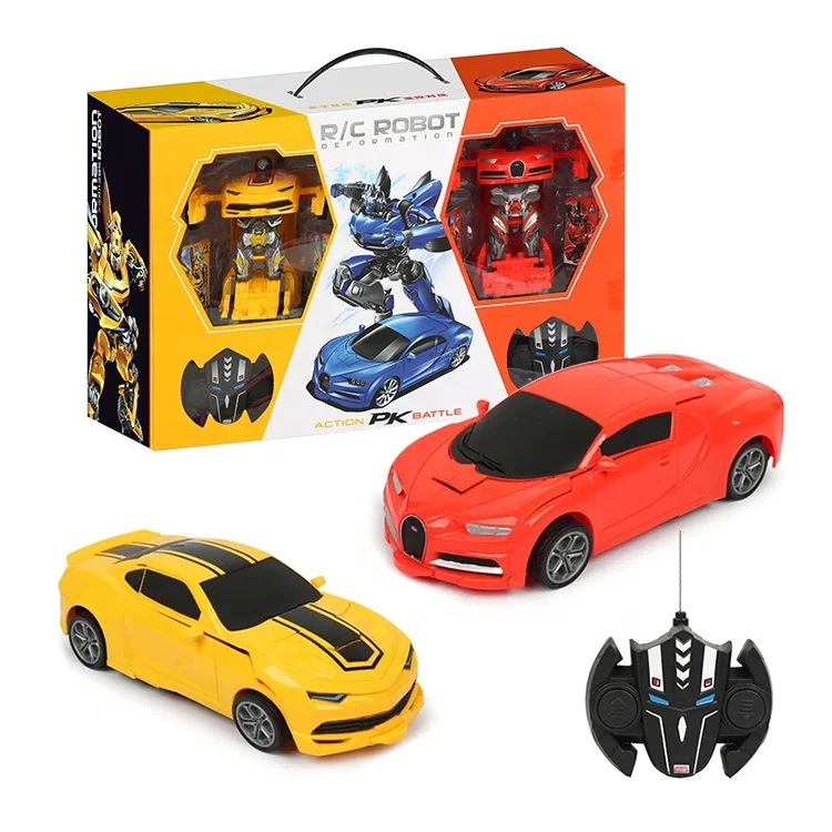
For Kids 2 PCS Small Electric PK Battle RC Toys Deformation Remote Control Cars Robots 