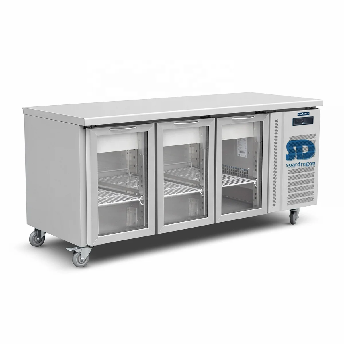 Soardragon S/S 3 door under counter bench refrigerator Freezer for kitchen use