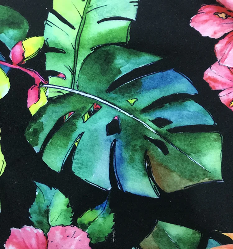 
tree designs printed bamboo knitted fabric/ bamboo lycra fabric 