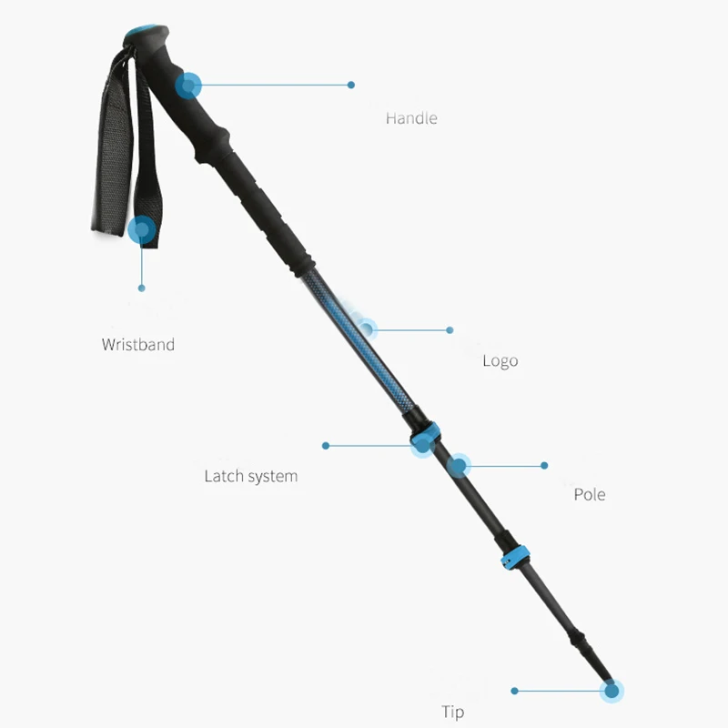 Entai hiking walking multifunctional trekking pole ultralight backpacking tent anti-skid outdoor walking stick outdoor wood