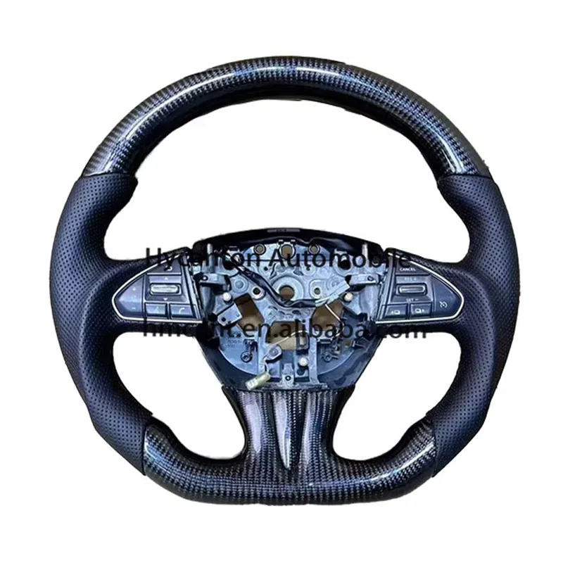 original steering wheel was made with carbon fiber LED leather grip For Infiniti Q50 carbon fiber steering wheels