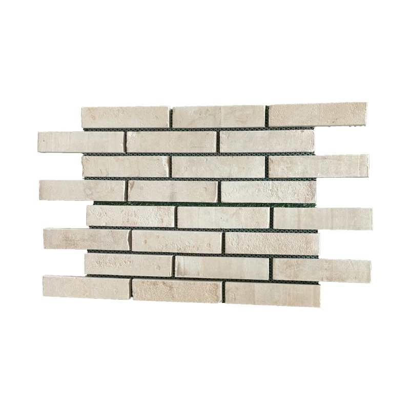 China Vintage Brick Wall Cladding Rustic Surface White Brick Slips Sheets for Wall Decoration