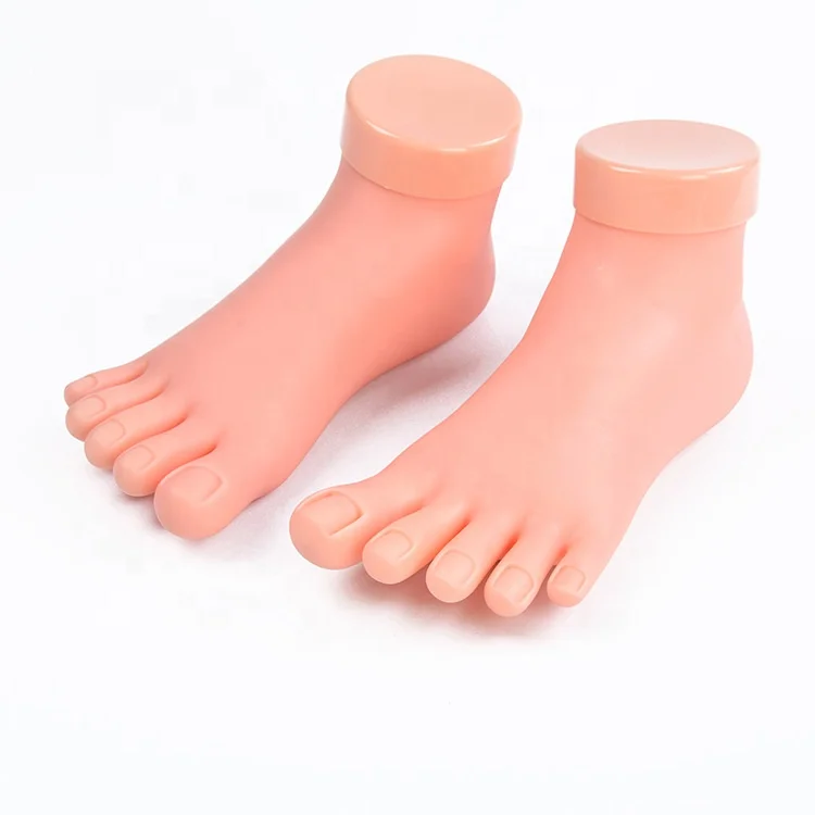 False Manicure Nail Tool Nail Practice False Foot Soft Training Display Model Acrylic Toe Nails Silicone Practice Foot