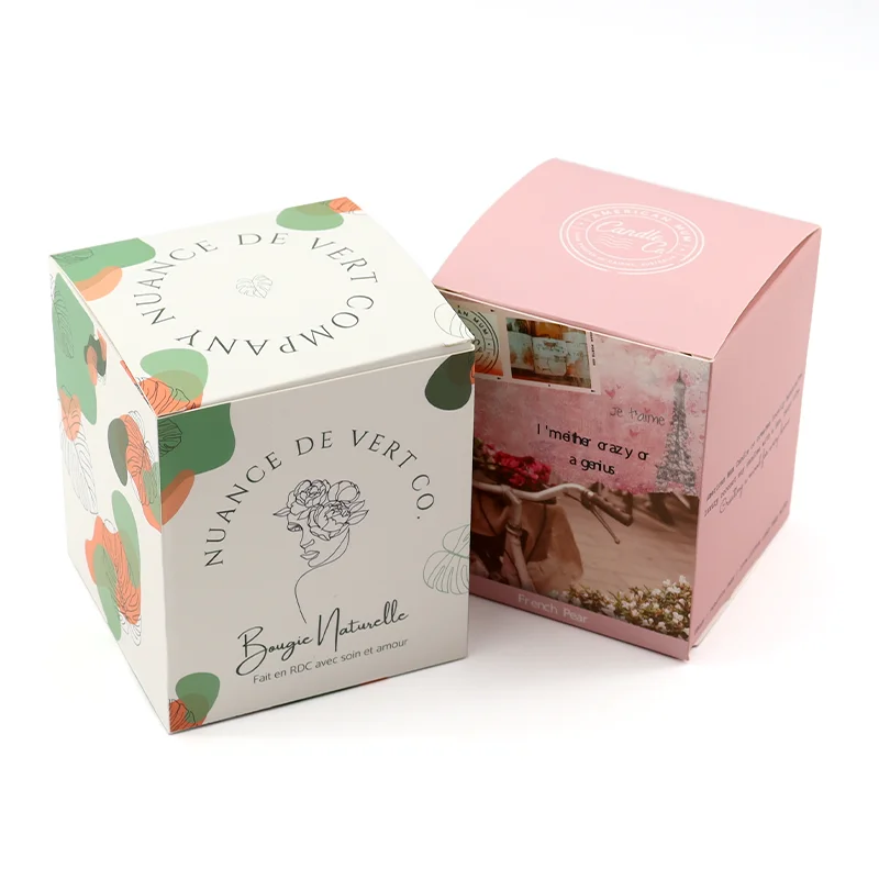 Custom Eco Friendly Luxury Scented Candle Jar Packaging Paper Box Candle Packaging