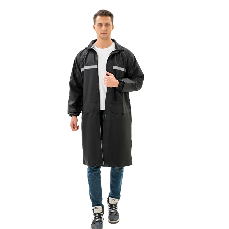 High Quality PVC Oxford Cloth Outdoor Raincoat Hooded Thick Poncho for Motorcycle Riding Hot Sale for Adults Travel