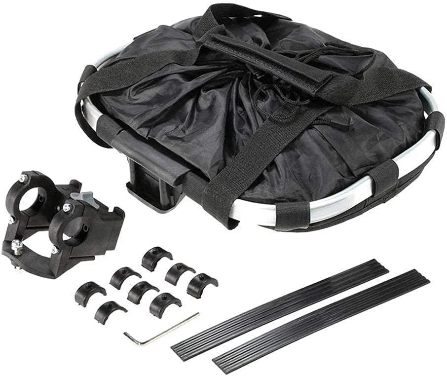 2023 Customization Bike Basket Quick Release Bicycle Basket Folding Small Pet Cat Dog Carrier