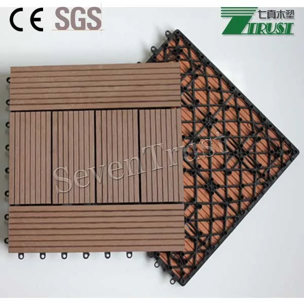 WPC DIY Decking Customizable Interlocking Decking Tiles