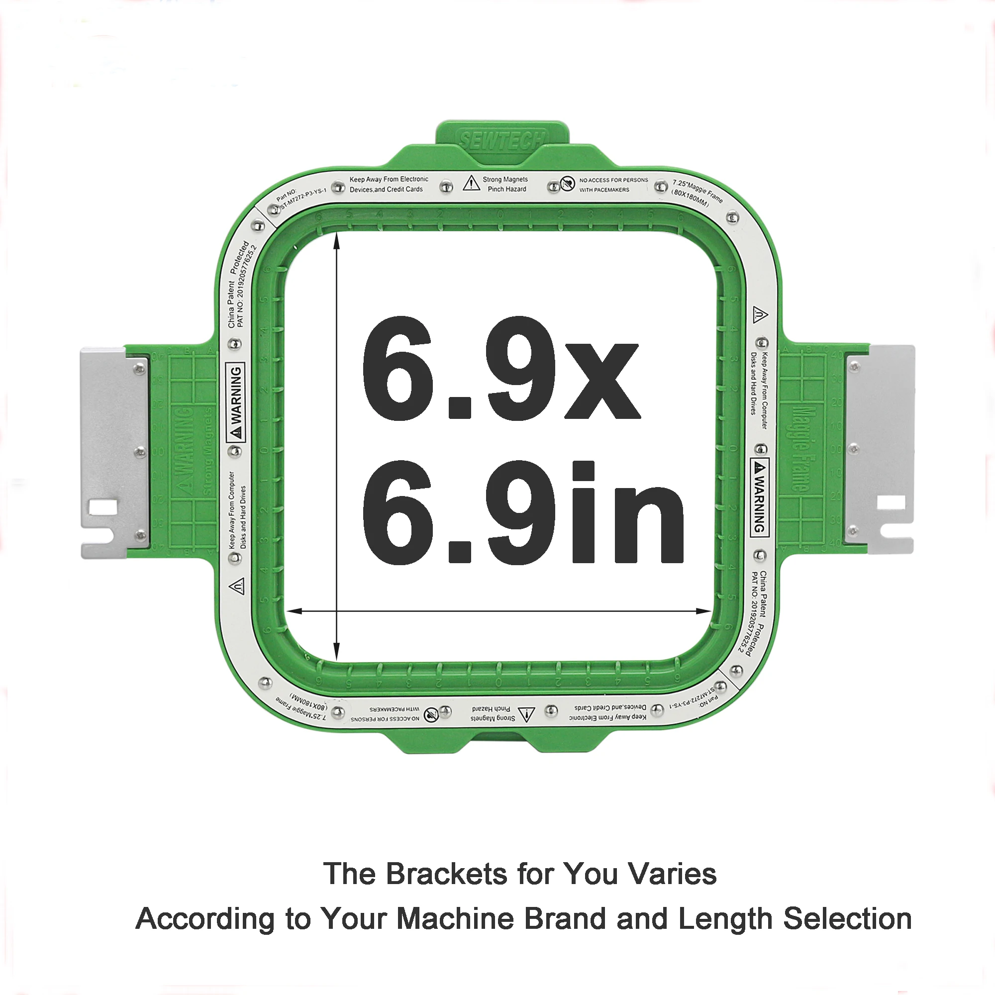 Ricoma TC1501 Magnetic Embroidery Frame Mighty Hoop 11X13 inch for Ricoma 1201 1501 Industrial Embroidery Machines