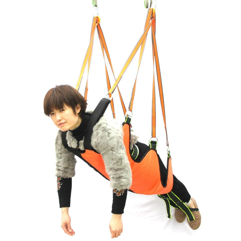 Safety climbing harness Quality assurance black/orange/blue zip line harness