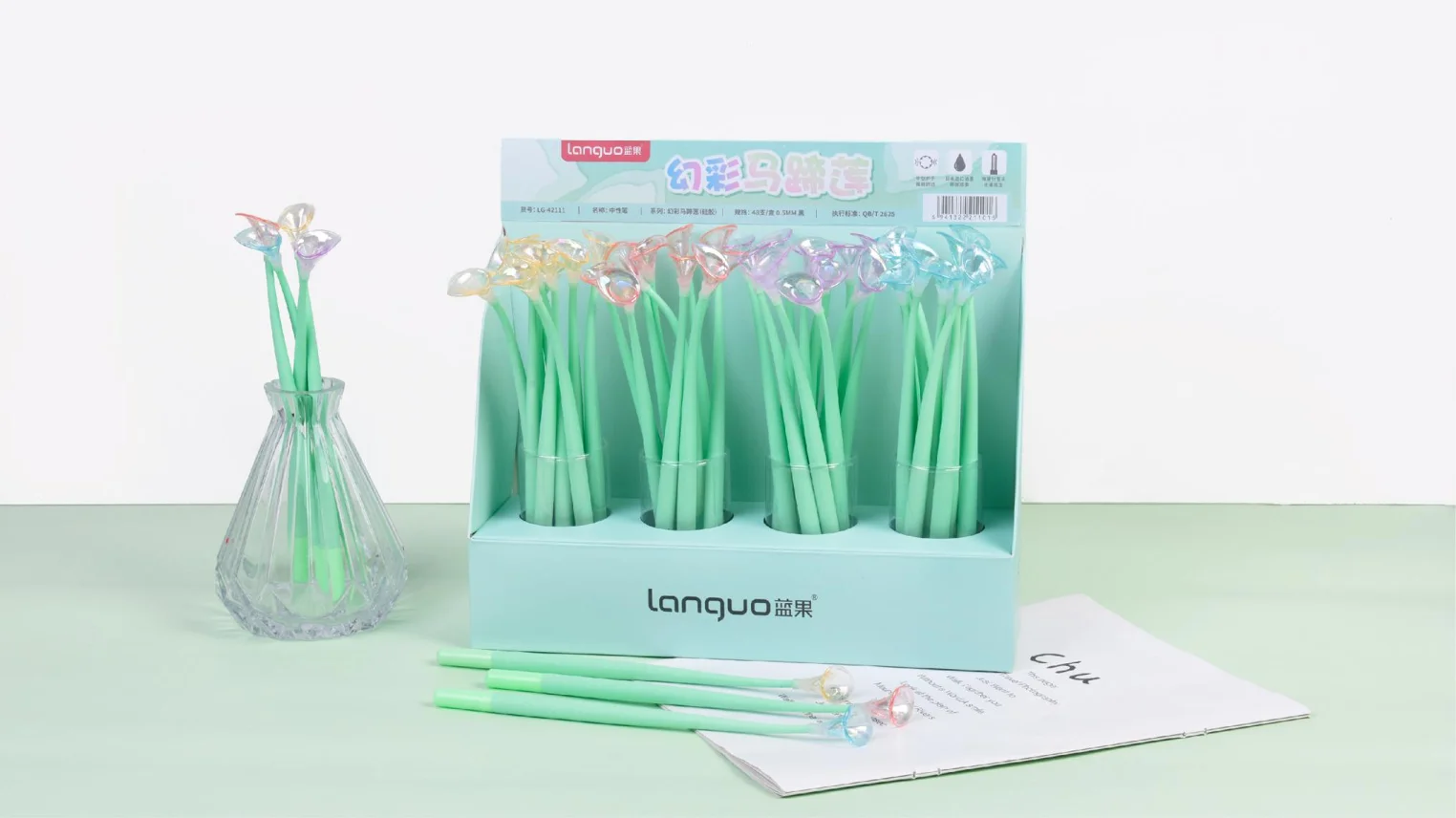 Симпатичные животные кошка лапой силиконовые нейтральный набор гелевых ручек Languo уникальные дизайн модный студент письменный стол/гелевых