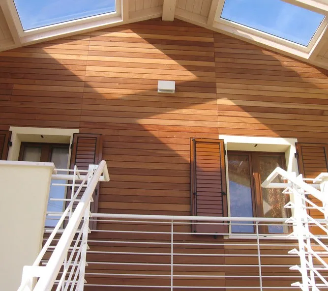 Brazilian Garapa hardwood timber cladding - 120x18mm