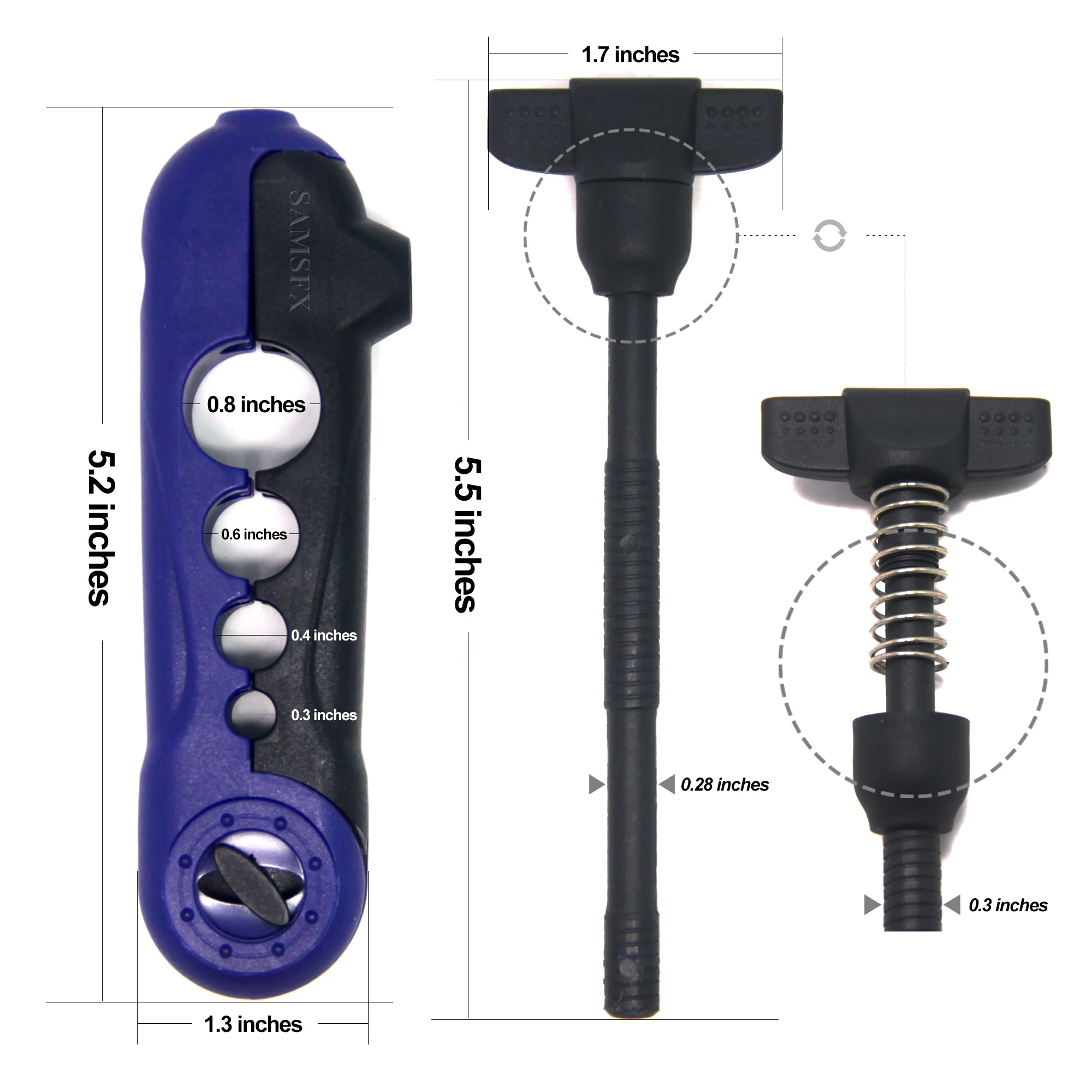 SAMSFX Portable Universal Fly Fishing Line Spooler Adjustable for Various Sizes Rod Bobbin Reel Fishing Line Winder