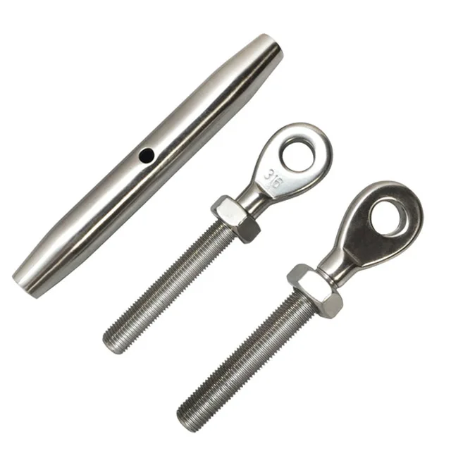 Small Stainless Steel 304/316 JIS Type Closed Body Turnbuckle Jaw & Swage