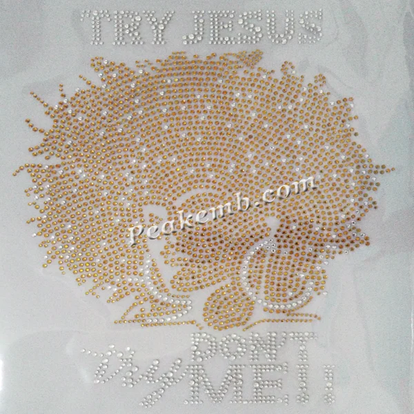 Shining Hotfix Rhinestone Motif Birthday Queen High Heel Rhinestone Transfer For Cloth