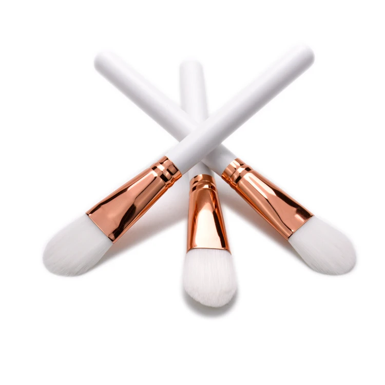 Custom Logo Face Mask brush Bamboo Wooden Facial Foundation Brush