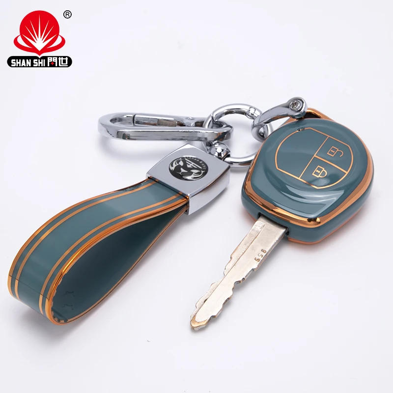 2022 New Design Light Luxury Protector Cover two button key TPU Car Key  For Suzuki Model