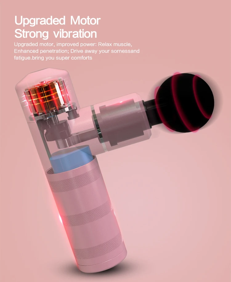 YICOLY aluminium Custom deep tissue mini travel size pocket massage gun deep muscle vibration Heat relief massage gun