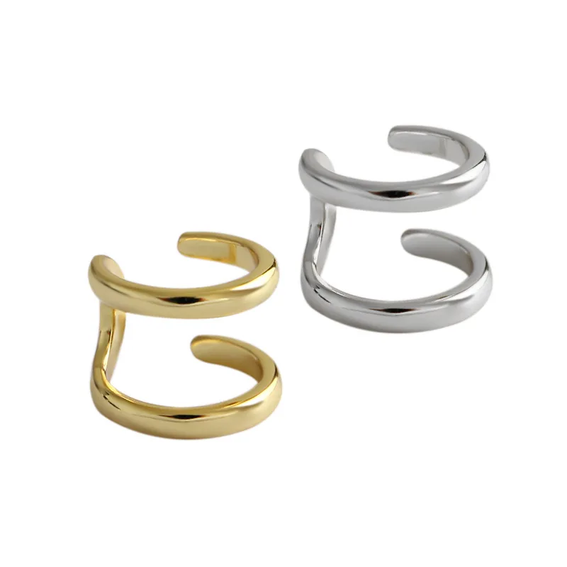 
2020 New S925 Sterling Silver Non Piercing Ear Clip On Earring Gold Ear Cuff For Women Jewelry Gifts 