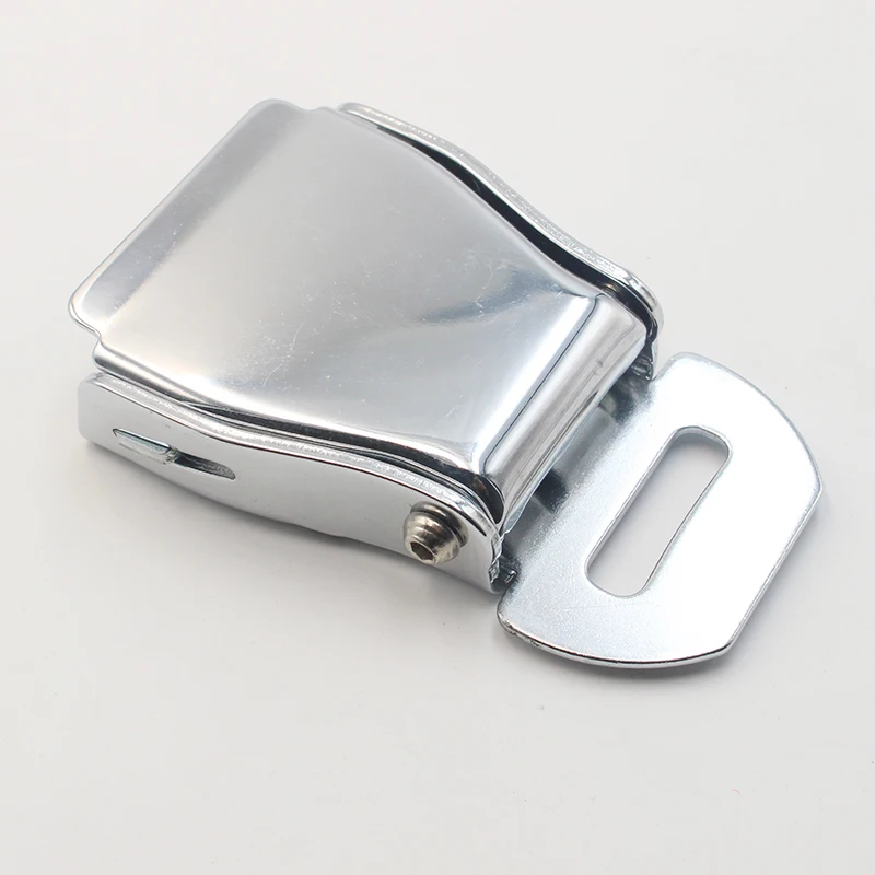 High quality Aircraft safety buckle carbon steel double-lock safety seat buckle metal seat belt buckle