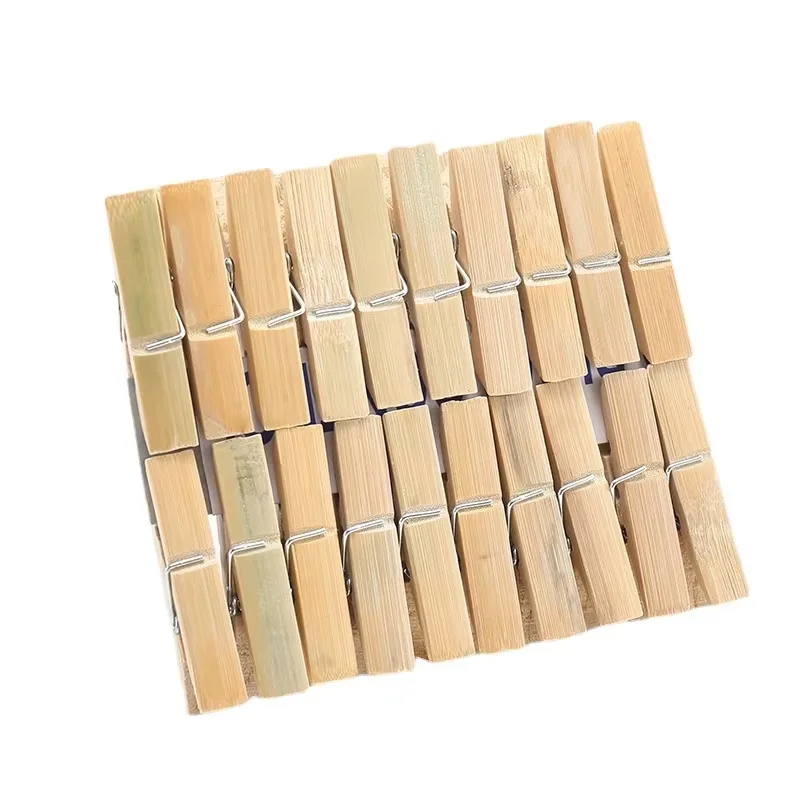 High Quality 6cm Natural Bamboo Clothes Pegs Eco-friendly Biodegradable Factory-Direct High Quality Bamboo Clothespins