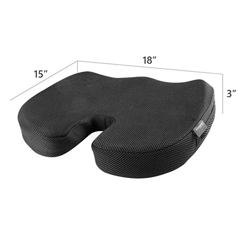 Gel cooling hemorrhoids cushion enhanced blood circulation elderly office chair car seat cushion with cover for long sitting
