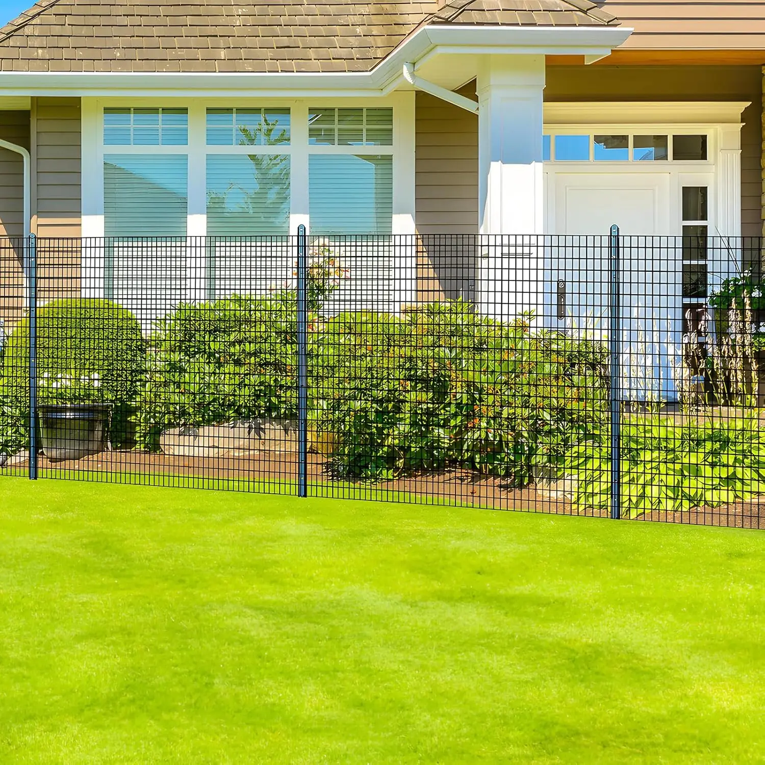 1/2 welded wire mesh roll black PVC coated welded mesh