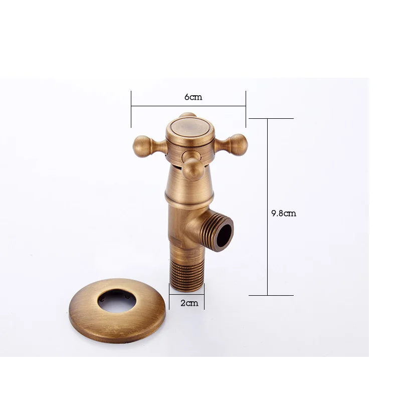 Antique And Black Copper Triangle Valve Retro Thickened Hot And Cold Wholesale Angle Valve Explosion-Proof Water Stop Valve F-1