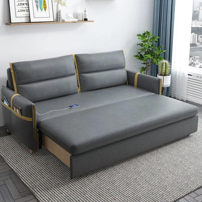 Sofa bed dual-use foldable multi-functional living room double 2 meters small household economy with storage retractable