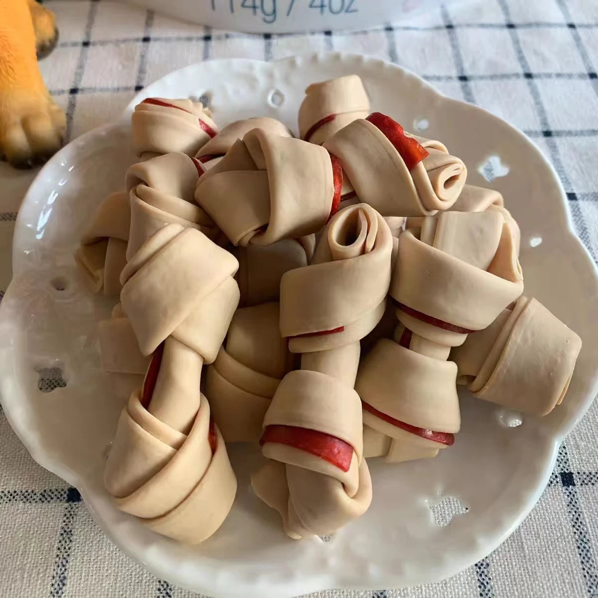 Rawhide Knot Bone pet food dog Chews Dog Treats Customized Natural training