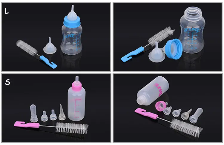 Little Dog Feeding Bottle Wholesale Plastic Pet Cat Water Milk Feeding Nursing Bottle