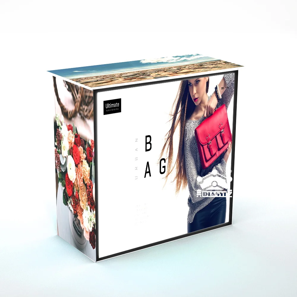 New Design 4ft Portable Trade Show Advertising Frameless Aluminum Quick Setup SEG Backlit Modular Table LED Counter