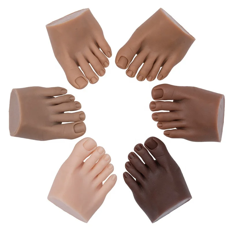 New wholesale nail supplies feet imitate beauty feet silicone shoes shooting model fake foot model